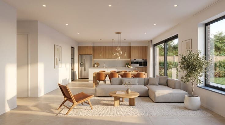 Semi-detached house with 3 bedrooms, south-facing garden an