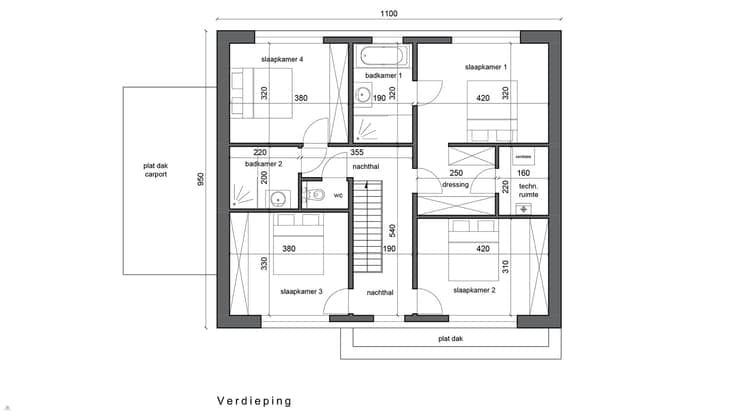Nieuw te bouwen open bebouwing te Merelbeke-Melle