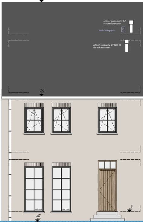 Nieuwbouwwoning in pastorijstijl in half-open verband op...