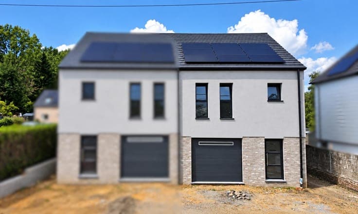 New-build property with three external walls, structural wor