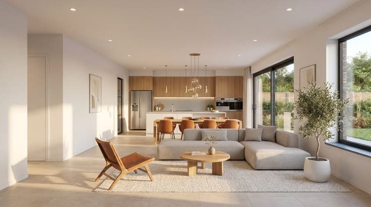 Spacious house with 3 bedrooms, south-facing garden and car