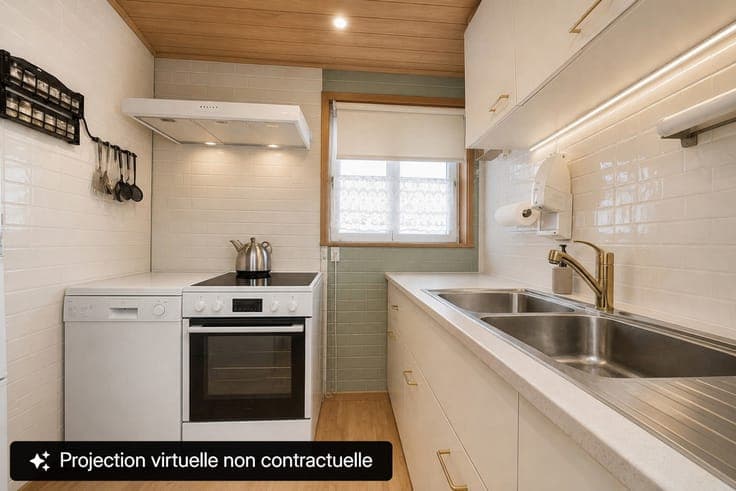 Maison avec 3 chambres avec terrasse, jardin et garage