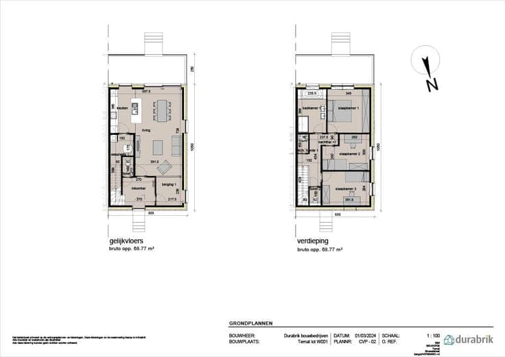 Halfopen energieneutrale nieuwbouwwoning