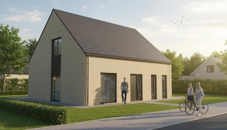 Nieuw te bouwen open bebouwing te Roeselare