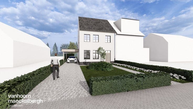 Nieuwbouw in landelijke stijl te Torhout