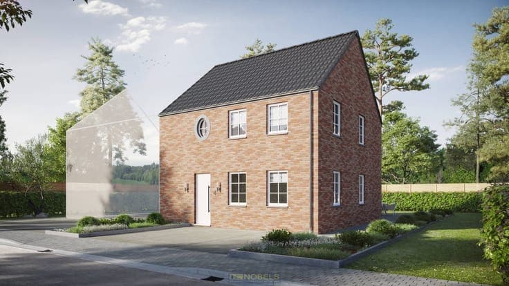 Te koop, nieuw te bouwen halfopen woning op 722m² te Elle...
