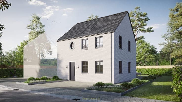 Te koop, nieuw te bouwen halfopen woning op 722m² te Elle...