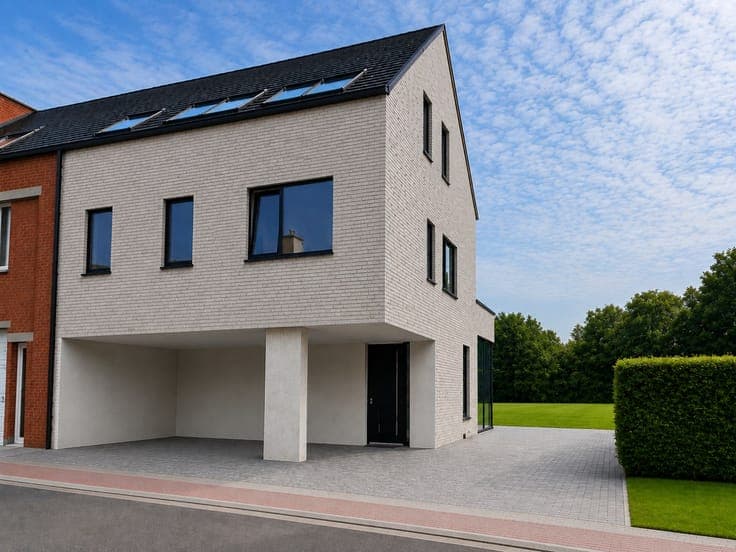 Architectural new build home with a loft, 4 bedrooms, and a