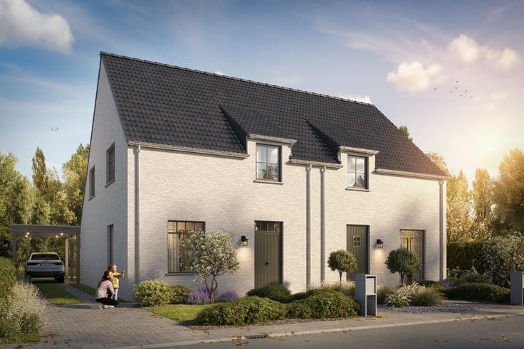 Halfopen nieuwbouwwoningen te koop te Hillegem