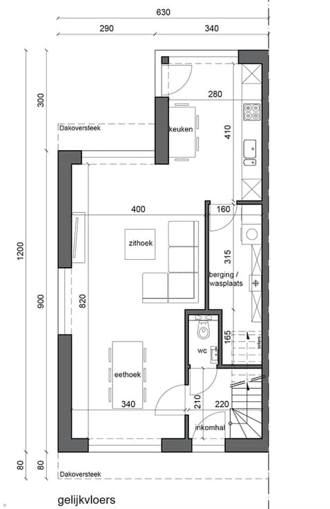Nieuw te bouwen halfopen bebouwing te Oudenaarde