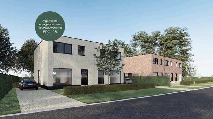 Afgewerkte energiepositieve (EPC -15) nieuwbouwwoning