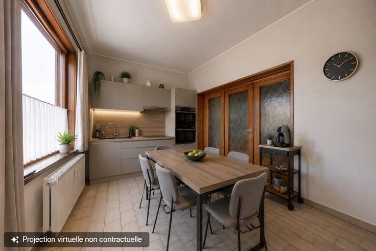Maison 2 chambres avec grenier, garage et jardin