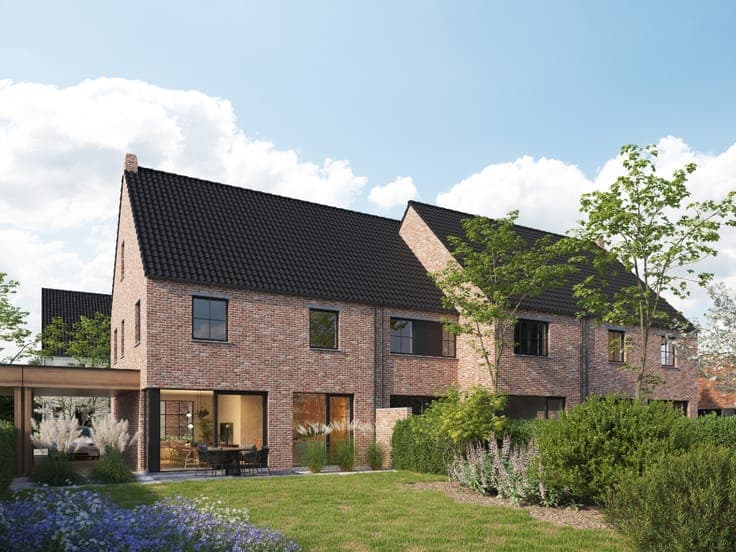Izegem, ruime nieuw te bouwen Half open woning - 6% btw m...