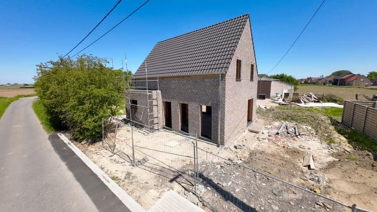 Landelijk gelegen nieuwbouw woning te Oostnieuwkerke