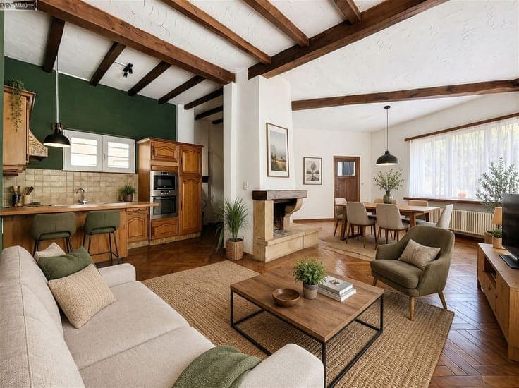 Maison de coin 3 façades avec 5 chambres et beau potentiel S