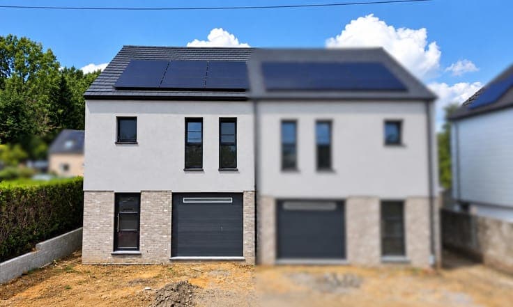 New-build property with three external walls, structural wor