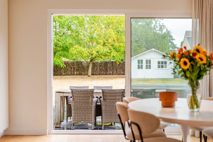 Bright villa with beautiful garden in peaceful setting