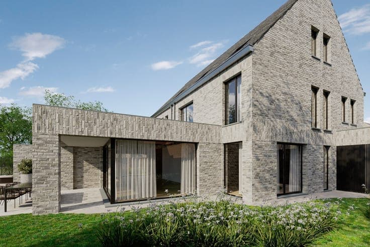Hoogwaardige casco nieuwbouwwoning met carport in Berlare