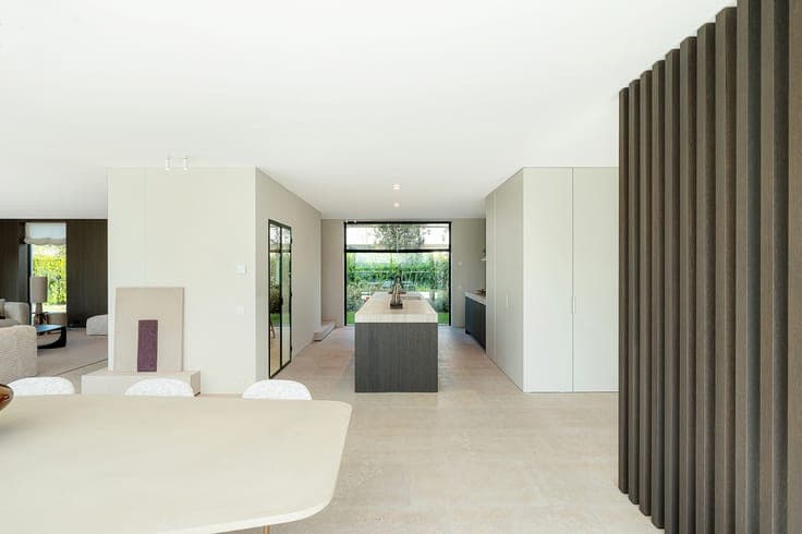 Luxury villa for sale in Knokke with open views over the fie