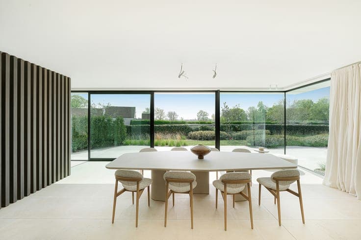 Luxury villa for sale in Knokke with open views over the fie
