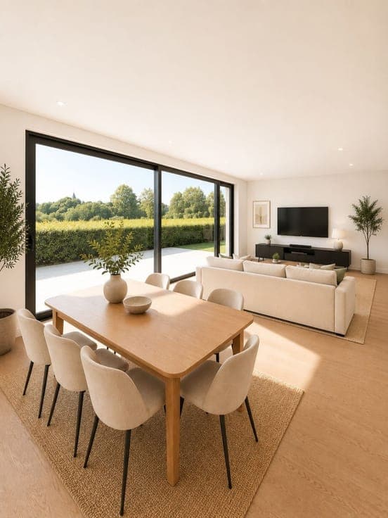 Modern new construction home in green Meise