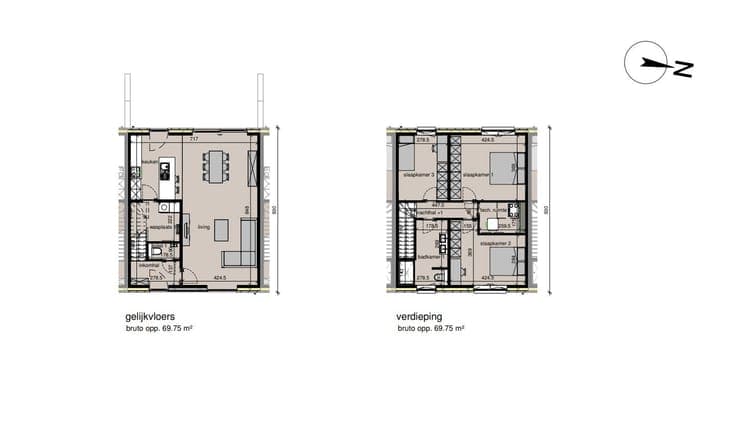 Energieneutrale nieuwbouwwoning met 3 slaapkamers