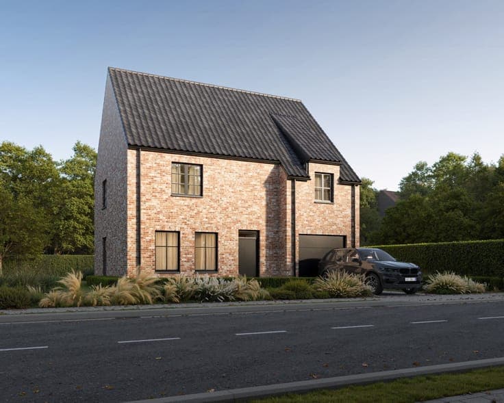 Alleenstaande nieuwbouwwoningen met garage of carport.