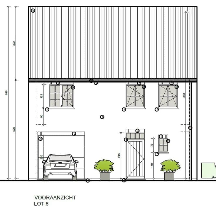 Alleenstaande nieuwbouwwoningen met garage of carport.
