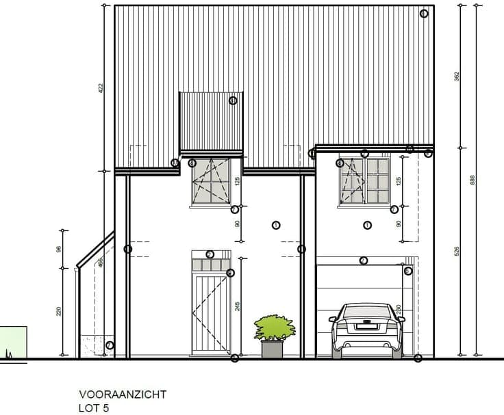 Alleenstaande nieuwbouwwoningen met garage of carport.