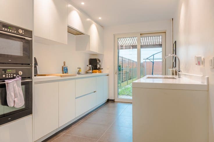 Energy-efficient home in a cul-de-sac.