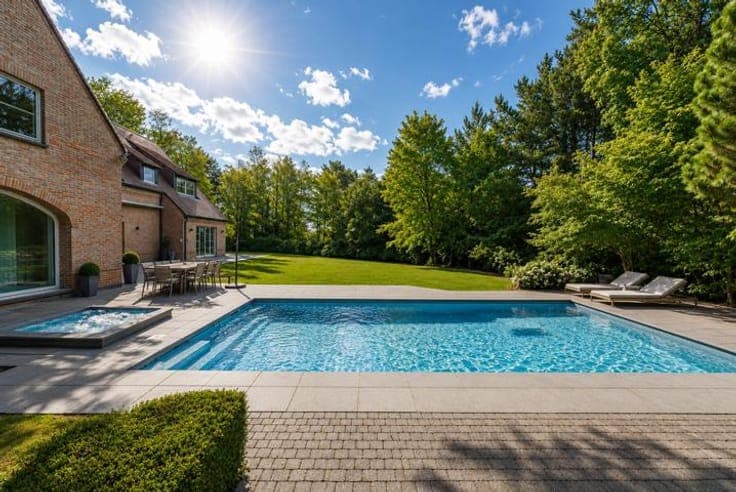 Family villa with swimming pool on 34 acres
