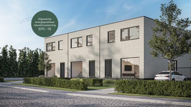 Afgewerkte energiepositieve (EPC -18) nieuwbouwwoning
