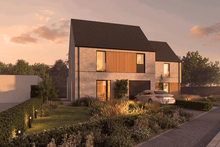 Modern, semi-open new-construction home in Erembodegem
