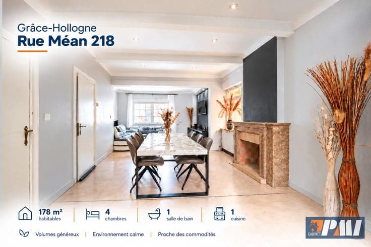 House with covered courtyard, 4-bed potential