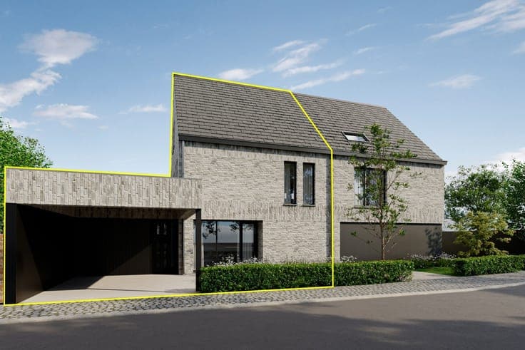Hoogwaardige nieuwbouwwoning met carport in Berlare
