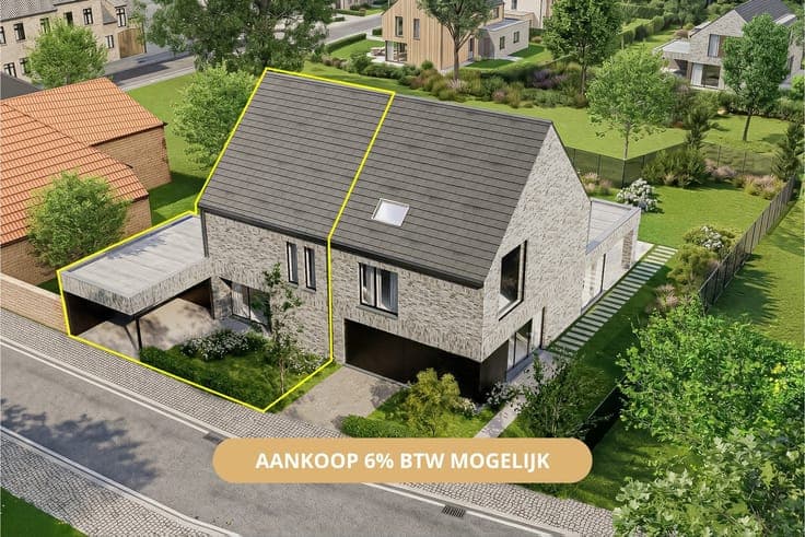 Hoogwaardige nieuwbouwwoning met carport in Berlare