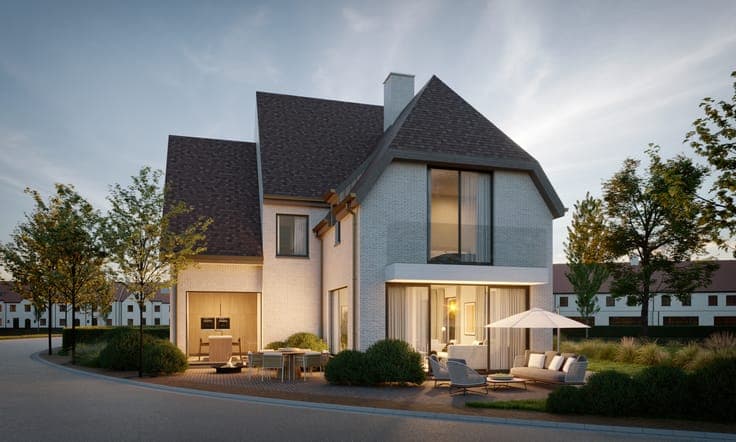 Alleenstaande nieuwbouw villa te koop in een gegeerd woon...