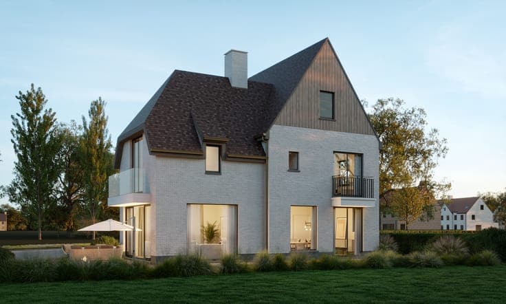 Alleenstaande nieuwbouw villa te koop in een gegeerd woon...