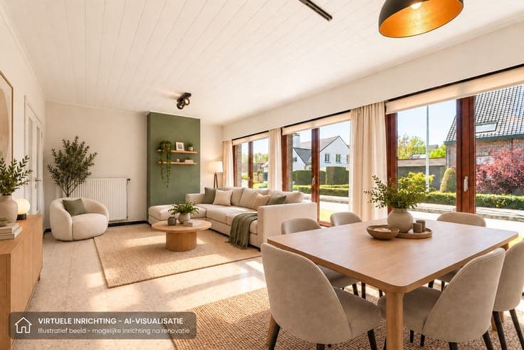 Vrijstaande bungalow met loods op een perceel van 865 m² ...