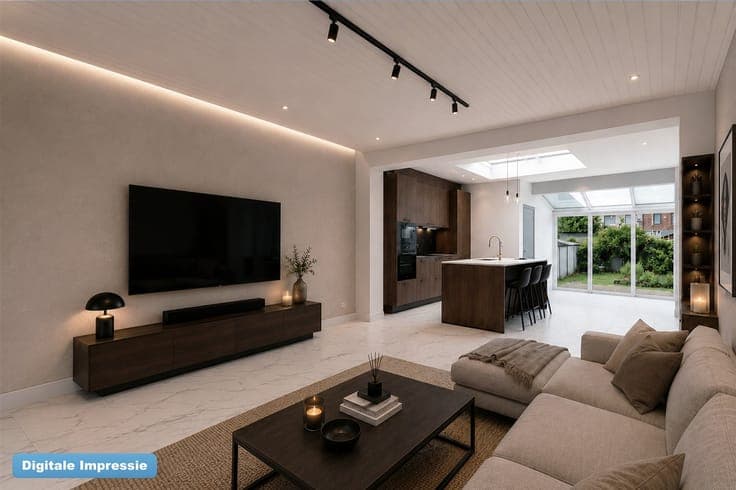 Renovated house with 3 rooms, 2 bathrooms and garden