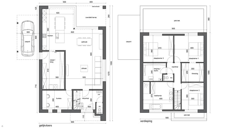 Nieuw te bouwen open bebouwing te Dilbeek