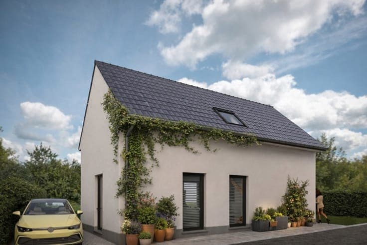 Nieuwbouwwoning met 2 slpk en tuin in Sint-Lievens-Houtem !