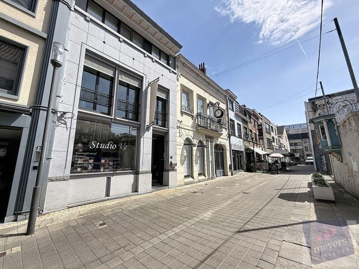 Ruim triplex-appartement met terras én handelspand op top...