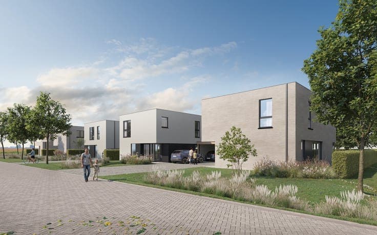 Open bebouwing met 4 slpk en zicht op weilanden