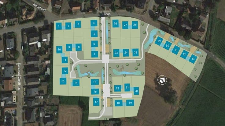 Open bebouwing met 4 slpk en zicht op weilanden