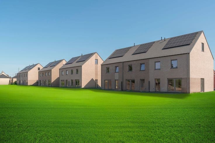 Belle maison neuve 3ch, basse énergie, panneaux PV, équipeme
