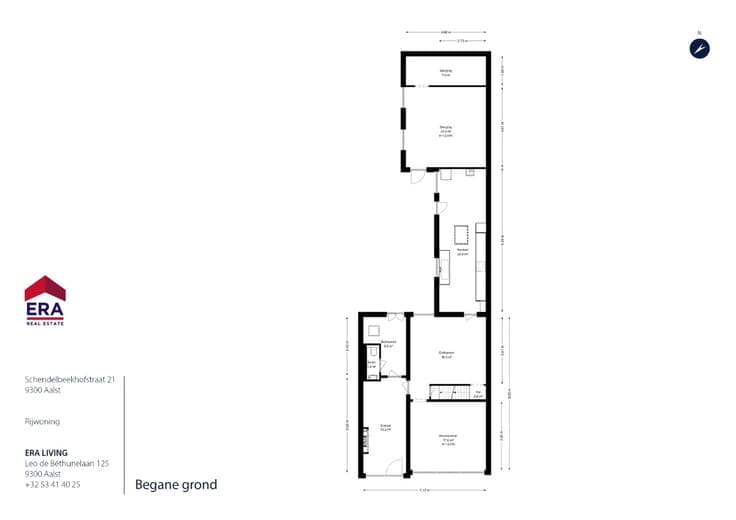Spacious house with southwest-facing garden and 3 or 4 rooms