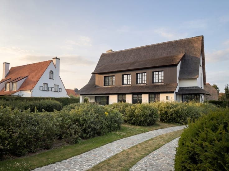 Alleenstaande villa in een doodlopende straat aan de rand...