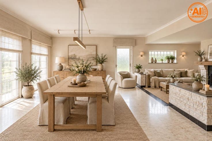 Unique property with driveway, garden & garages.