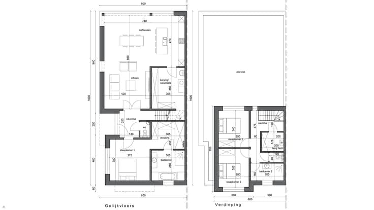 Nieuw te bouwen halfopen bebouwing te Roeselare